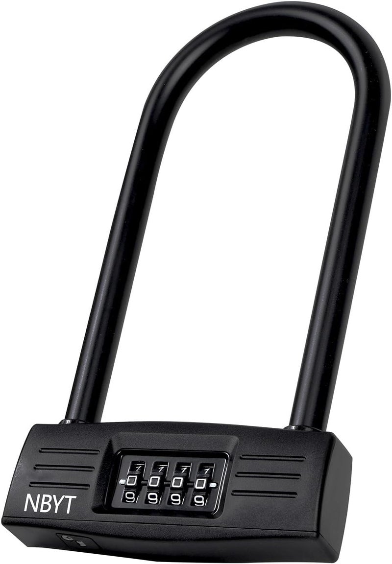 Lawnize Bike Lock u Lock Combination,Resettable Code,Long Shackle,Heavy Duty Padlock for Bicycle, Scooter,Motorcycles, Metal Fence Gate,Pool Door,Anti Theft. - Image 1